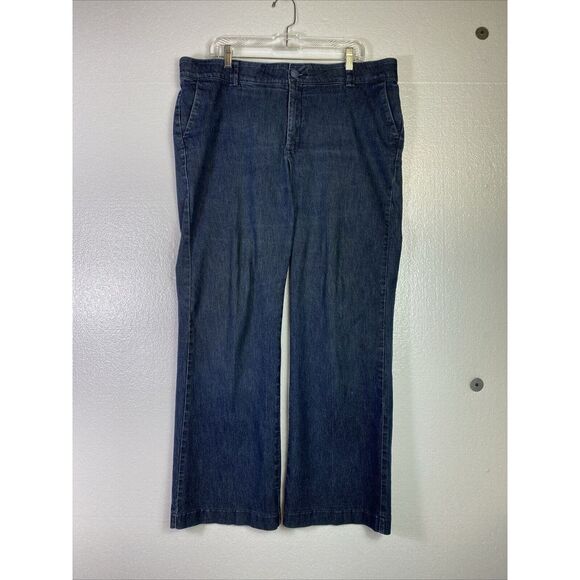 Lee Platinum Label Jeans Womens 18 Blue Denim‎ Stretchy No Gap Waist Band Mom - Picture 3 of 13